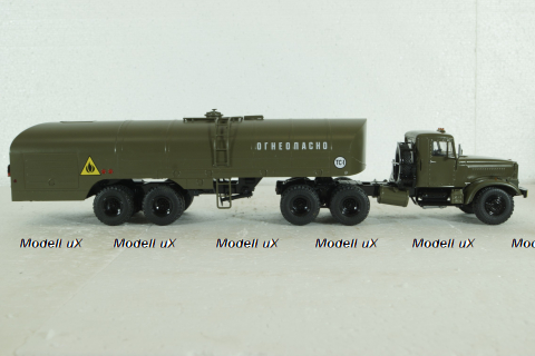 КрАЗ-258 с полуприцепом-цистерной ТЗ-22 (хаки), SSM7026, SSM 1:43