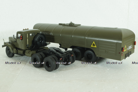 КрАЗ-258 с полуприцепом-цистерной ТЗ-22 (хаки), SSM7026, SSM 1:43
