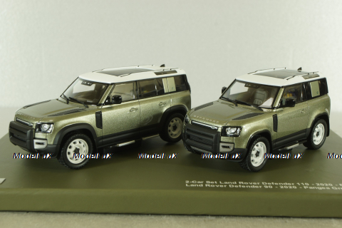 Land Rover Defender 110 2020 green & Land Rover Defender 90 2020 green, ALM410800, Almost Real 1:43