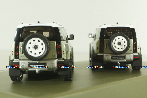 Land Rover Defender 110 2020 green & Land Rover Defender 90 2020 green, ALM410800, Almost Real 1:43