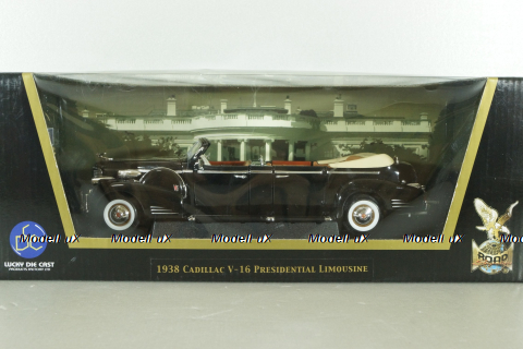 Cadillac V-16 Presidential Limousine 1938, black, 24028, Signature Models 1:24