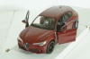 ALFA ROMEO STELVIO Q4 QUADRIFOGLIO V6 BITURBO 510hp 2017 - ROSSO ALFA - RED, BU21086R, Burago 1:24