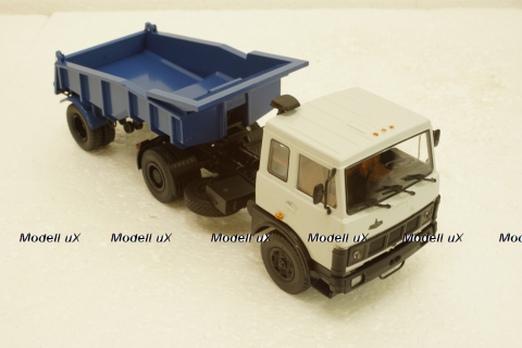 Маз-5432 з напівпричепом Маз-52328 сірий/синій, АвтоИстория 1:43