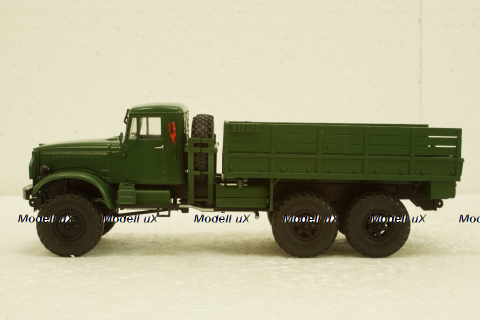 Краз-214 бортовой, зеленый, АвтоИстория 1:43