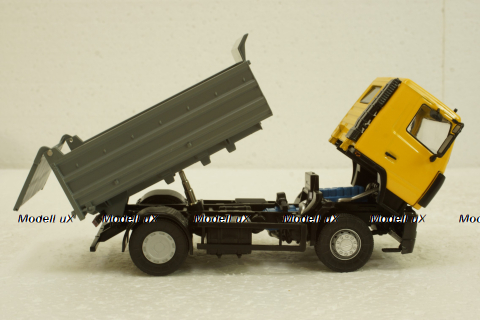 Маз-5550 самосвал, желтый/серый, АвтоИстория 1:43