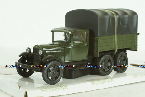 Газ-ААА, зеленый с тентом, Н254, Наш Автопром 1:43