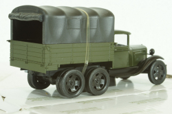 Газ-ААА, зеленый с тентом, Н254, Наш Автопром 1:43