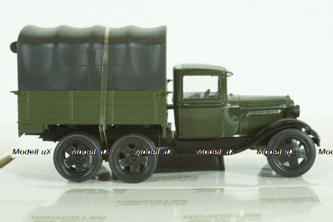 Газ-ААА, зеленый с тентом, Н254, Наш Автопром 1:43