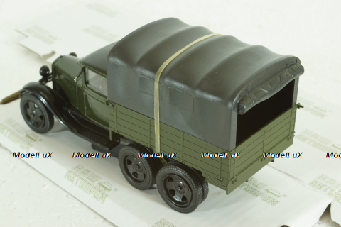 Газ-ААА, зеленый с тентом, Н254, Наш Автопром 1:43