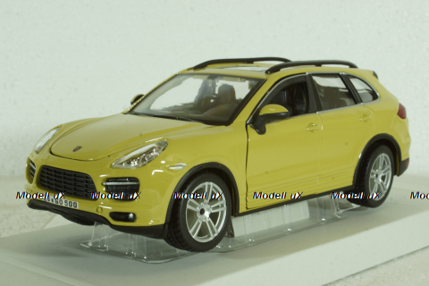 PORSCHE CAYENNE TURBO 2010  YELLOW, Burago 1:24