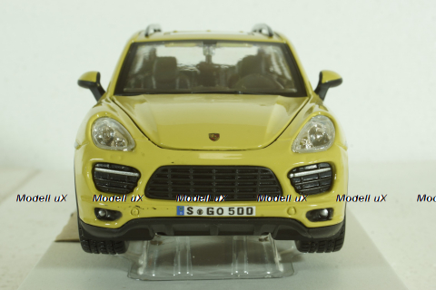 PORSCHE CAYENNE TURBO 2010  YELLOW, Burago 1:24