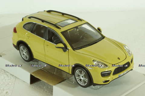 PORSCHE CAYENNE TURBO 2010  YELLOW, Burago 1:24