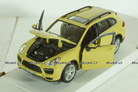 PORSCHE CAYENNE TURBO 2010  YELLOW, Burago 1:24