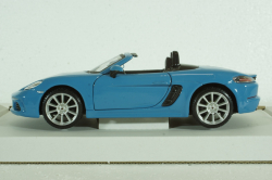 PORSCHE BOXSTER 718 (982) SPIDER 2016 - LIGHT BLUE, BU21087B, Burago 1:24