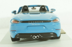 PORSCHE BOXSTER 718 (982) SPIDER 2016 - LIGHT BLUE, BU21087B, Burago 1:24