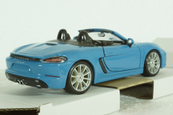 PORSCHE BOXSTER 718 (982) SPIDER 2016 - LIGHT BLUE, BU21087B, Burago 1:24
