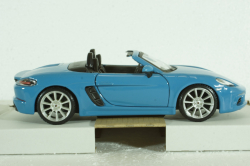 PORSCHE BOXSTER 718 (982) SPIDER 2016 - LIGHT BLUE, BU21087B, Burago 1:24