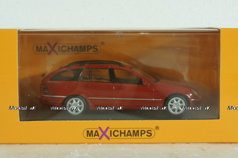 Mercedes C220 T-Model (S203), 2001, Mercedes C-Class, red, 940030111, Maxichamps 1:43