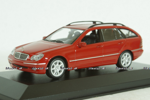 Mercedes C220 T-Model (S203), 2001, Mercedes C-Class, red, 940030111, Maxichamps 1:43