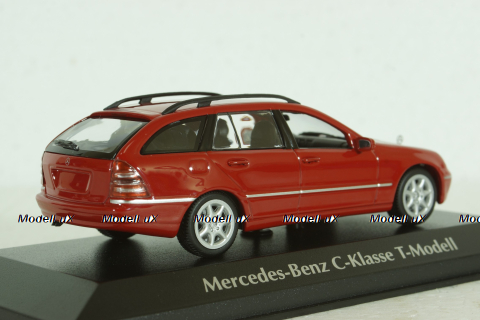 Mercedes C220 T-Model (S203), 2001, Mercedes C-Class, red, 940030111, Maxichamps 1:43