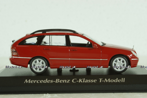 Mercedes C220 T-Model (S203), 2001, Mercedes C-Class, red, 940030111, Maxichamps 1:43