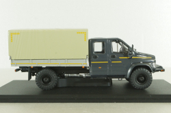 Газон NEXT C42А31 бортовой с тентом серый/бежевый Н235, Наш Автопром 1:43 Уценка!