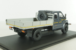 Газон NEXT C42А31 бортовой с тентом серый/бежевый Н235, Наш Автопром 1:43 Уценка!