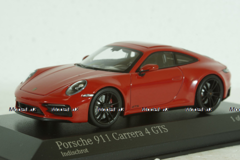 Porsche 911 (992) Сarrera  4 GTS 2019 Red, 410063000, Minichamps 1:43