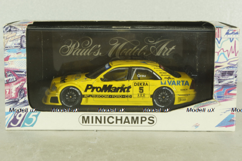 Mercedes С180 'ProMarkt' #5, 1995, Alexander Grau, yellow, 430953305, Minichamps 1:43
