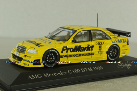 Mercedes С180 'ProMarkt' #5, 1995, Alexander Grau, yellow, 430953305, Minichamps 1:43