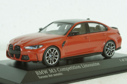 BMW M3 (G80) 2020, red metallic, 410020205, Minichamps 1:43 