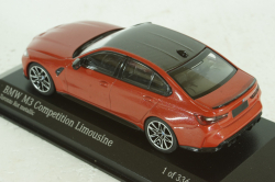 BMW M3 (G80) 2020, red metallic, 410020205, Minichamps 1:43 