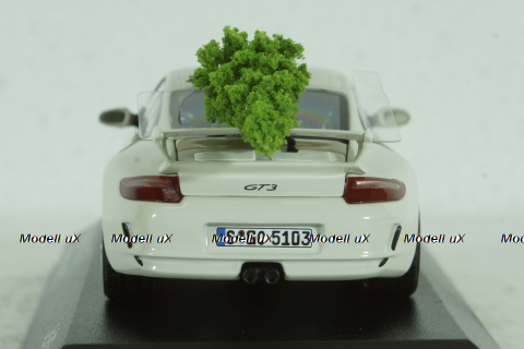 Porsche 911 GT3 (997), 2006, white, with Christmas Tree, 400065405, Minichamps 1:43