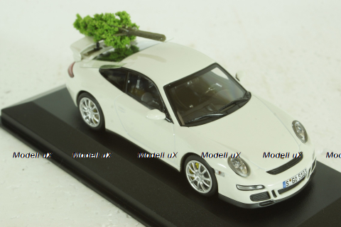 Porsche 911 GT3 (997), 2006, white, with Christmas Tree, 400065405, Minichamps 1:43