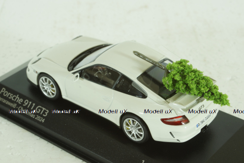 Porsche 911 GT3 (997), 2006, white, with Christmas Tree, 400065405, Minichamps 1:43