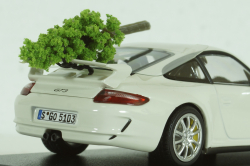 Porsche 911 GT3 (997), 2006, white, with Christmas Tree, 400065405, Minichamps 1:43