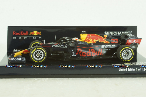 Red Bull Racing Honda RB16B, with pilot Max Verstappen, Winner Mexican GP 2021, 410211933, Minichamps 1:43
