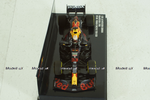 Red Bull Racing Honda RB16B, with pilot Max Verstappen, Winner Mexican GP 2021, 410211933, Minichamps 1:43