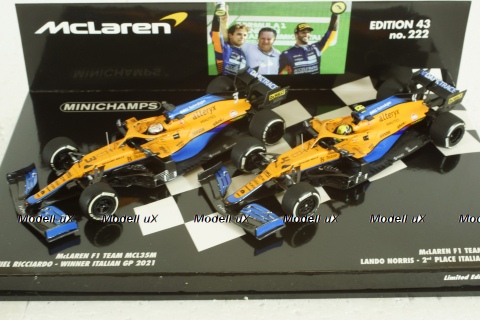 McLaren F1 Team MCL35M, 1-2 Finish Ricciardo/Norris, Italian GP 2021, 532210304, Minichamps 1:43