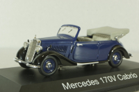 Mercedes 170V Cabrio (W136) 1938, blue, 02433, Schuco 1:43