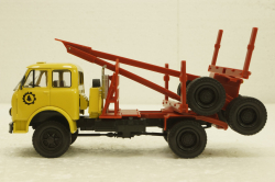 Маз-509, лесовоз, желтый/красный, Н713, Наш Автопром 1:43