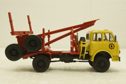 Маз-509, лесовоз, желтый/красный, Н713, Наш Автопром 1:43