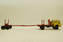 Маз-509, лесовоз, желтый/красный, Н713, Наш Автопром 1:43