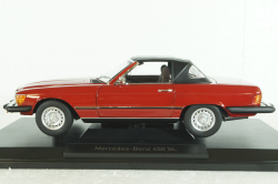Mercedes 450 SL (R107) (US version) 1979, Red, 183729, Norev 1:18