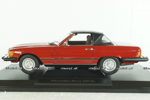 Mercedes 450 SL (R107) (US version) 1979, Red, 183729, Norev 1:18