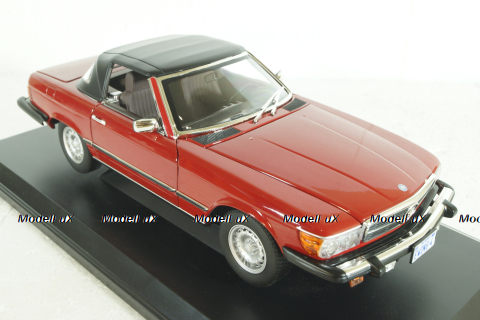 Mercedes 450 SL (R107) (US version) 1979, Red, 183729, Norev 1:18