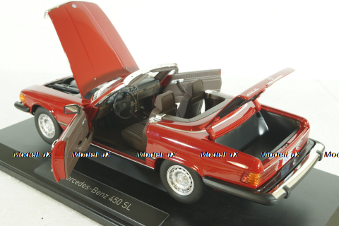 Mercedes 450 SL (R107) (US version) 1979, Red, 183729, Norev 1:18