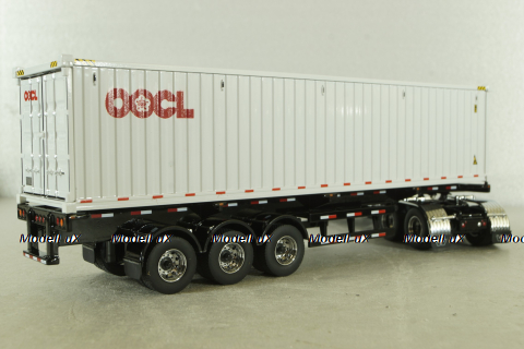 Western Star 4900 SF day cab with 40' dry goods sea container, red/white, 71064, Diecast Masters 1:50