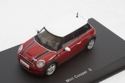 Mini Cooper S 2006 R55, red/white roof , 55006, AutoArt 1:43