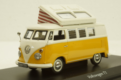 Volkswagen T1 Campingbus, beige/yellow, 450354200, Schuco 1:43
